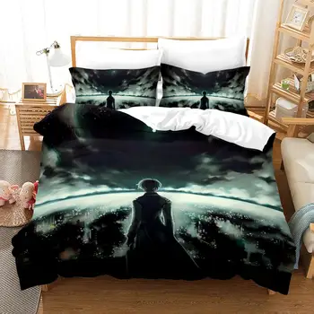 

Comic Bedding Set 2/3 Piece Set Tokyo Ghoul Printing Bedding Set Microfiber Duvet Cover Set Comforter Cover Pillowcases