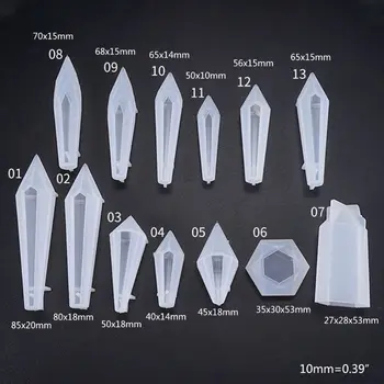 

1 Set Crystal Epoxy Resin Mold Pendulum Casting Silicone Mould Crafts Making Too Q0KE