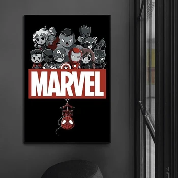 

paint by number art painting by numbers Hand-painted cartoon version of Marvel home corridor decorative painting