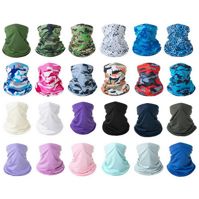 6 -Bandana magique d'extérieur, couleur unie, écharpe de cyclisme, randonnée, bandeau en