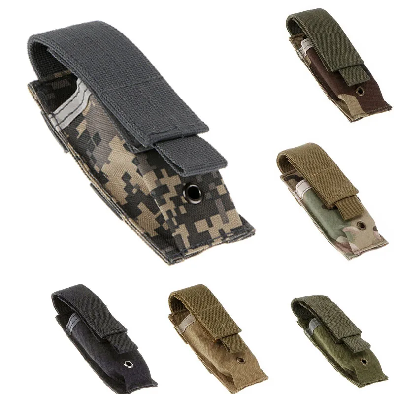 

Tactical Molle Single Magazine Pouch Pistol Mag Pouch Waist Belt Multi-tool Hunting Ammo Camo Bags