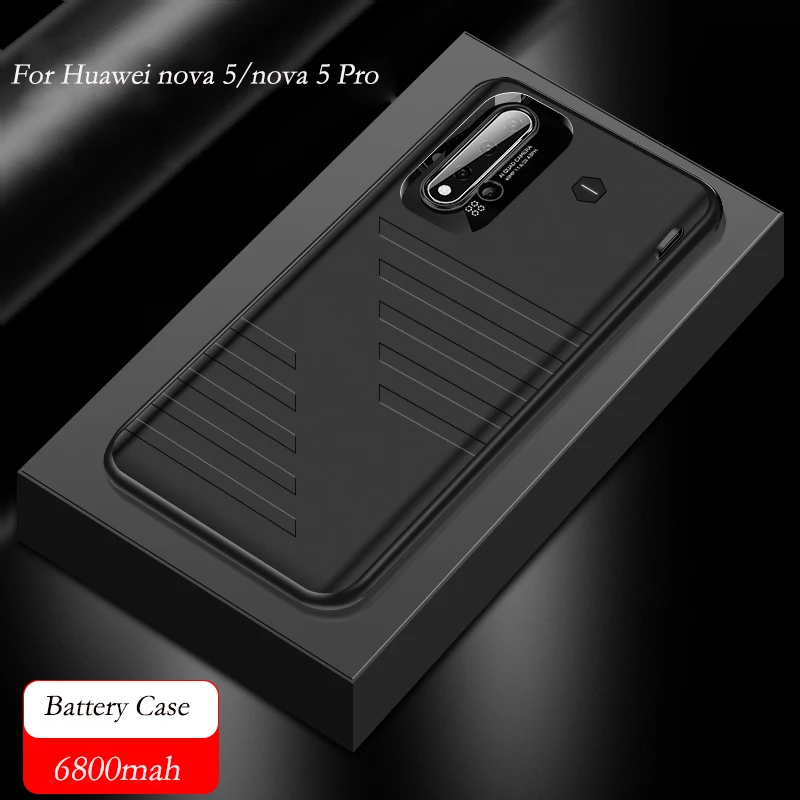 

6800mAh Power Bank Battery Charger Case For Huawei nova 5 External Backup Cover For Huawei nova 5 Pro Battery Case