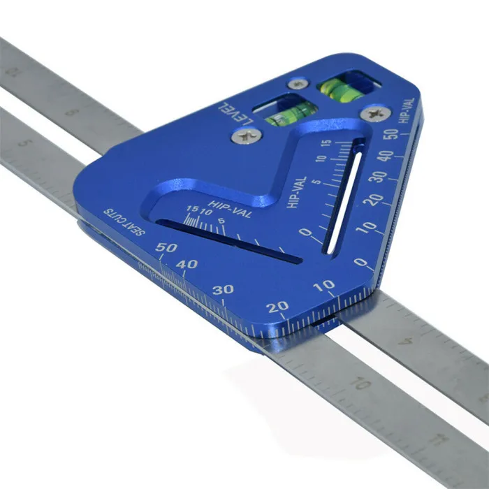 Столярный инструмент измерительная угловая линейка многофункциональная шкала из алюминиевого сплава уровень ржавчины DTT88