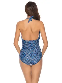

2019 Cross-border Special Explosive U-collar Digital Printed Small Fresh Hip-lifting Swimsuit for European and American Markets