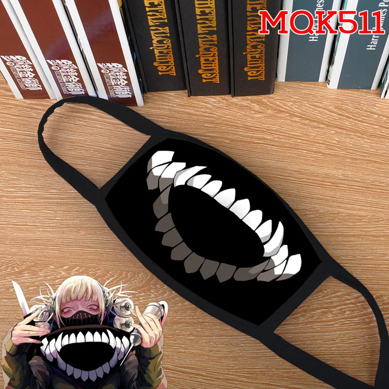 

New Anime My Hero Academia Himiko Toga Cosplay Mask Boku No Hero Academia Child Adult Half Face Dust-Proof Masks Street Travel