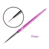 ANGNYA 1Pcs 7/9mm Kolinsky Hair Nail Art Brush Metal Handle Heart-shaped French Lines Stripe Flower Drawing Liner Pen Nail Tools 2
