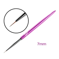 ANGNYA 1Pcs 7/9mm Kolinsky Hair Nail Art Brush Metal Handle Heart-shaped French Lines Stripe Flower Drawing Liner Pen Nail Tools 2