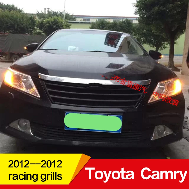 Используется для toyota camry racing grills 2012 год комплект кузова из углеродного волокна/RFP Refitt Передняя Центральная решетка крышка аксессуары