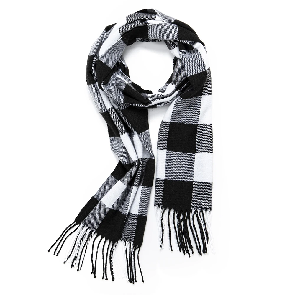 

2019 Autumn Winter Female Wool Plaid Scarf Women Cashmere Scarves Wide Lattices Long Shawl Blanket Tippet Wrap Bufandas Hombre