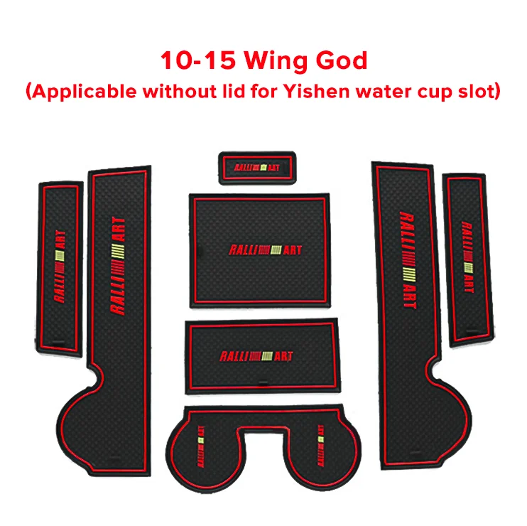 Anti-slip Car Door Rubber Cup Cushion Slots Mat for Mitsubishi Lancer Ralliart EVO X Galant Fortis EX 2008~2016 Pads Accessories |