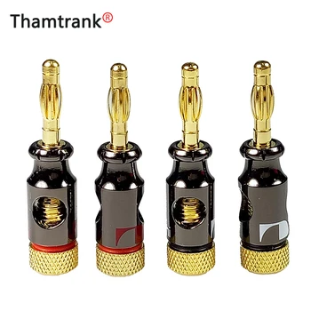 

100pcs High Quality 4MM Banana Plug Gold Plated Stereo Speaker Banana Plug Adapter Audio Speaker Connector Wholesale