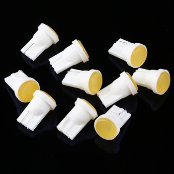 

10pcs Ceramic Car Interior LED T10 COB W5W Wedge Door Instrument Side Bulb Lamp Light Blue/Green/Red/Yellow/White Source 12V