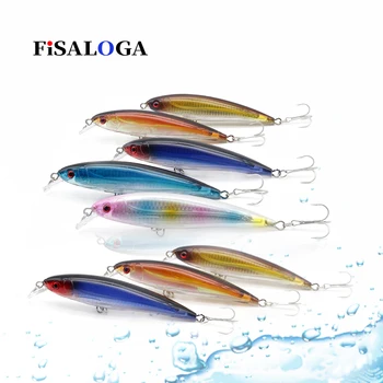 

FiSALOGA 5PCS/Combo Wobblers Minnow Fishing Lures 160mm 42g Depth 0.8-1.5m Pike Bass Trout Minow Baits Gift 10 VMC Treble Hooks