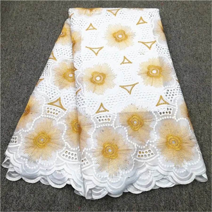 Африканская сухая кружевная ткань, высокое качество, хлопок, кружево, горячая Распродажа, швейцарская вуаль, кружевная ткань из Дубая, африканская ткань, 5 ярдов