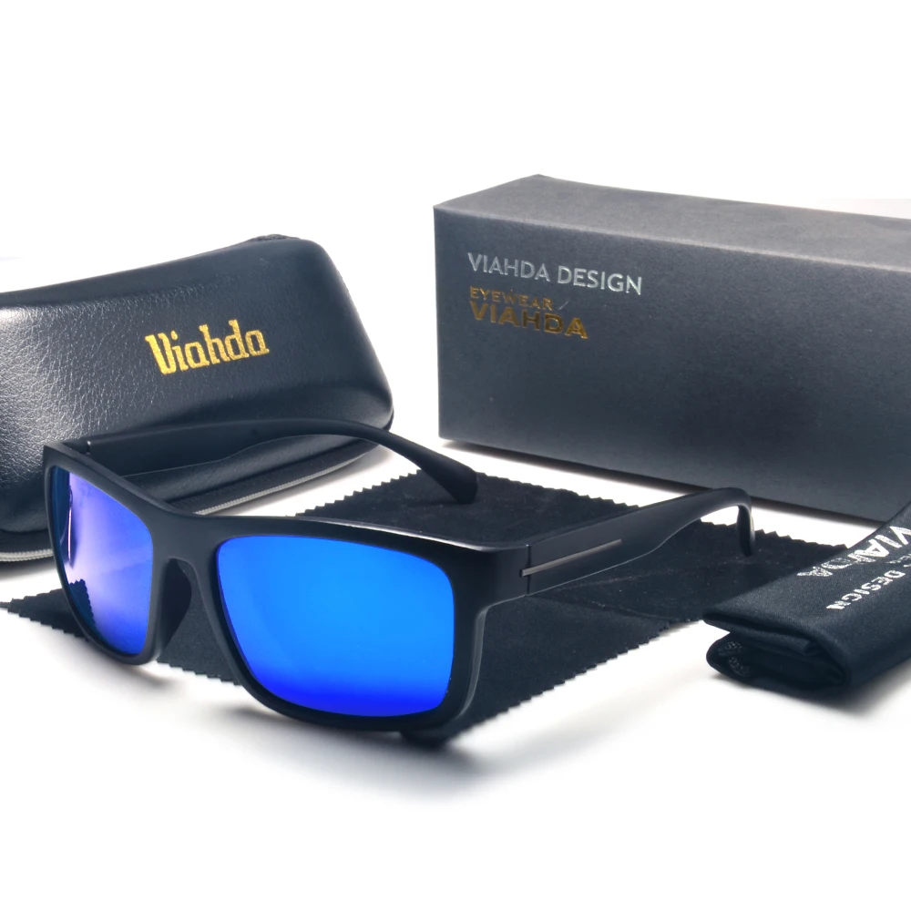 

VIAHDA Men Fashion Windproof Polarized Sunglasses Women Vintage Metal Frame Pink Yellow Lens Colorful Shade Sun Glasses Female