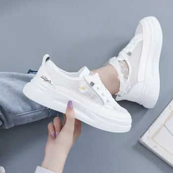 

Casual Shoes Fashion Breathable Walking Mesh Flat Shoes Woman White Sneakers Women 2020 Tennis Feminino Gym Shoes Sport