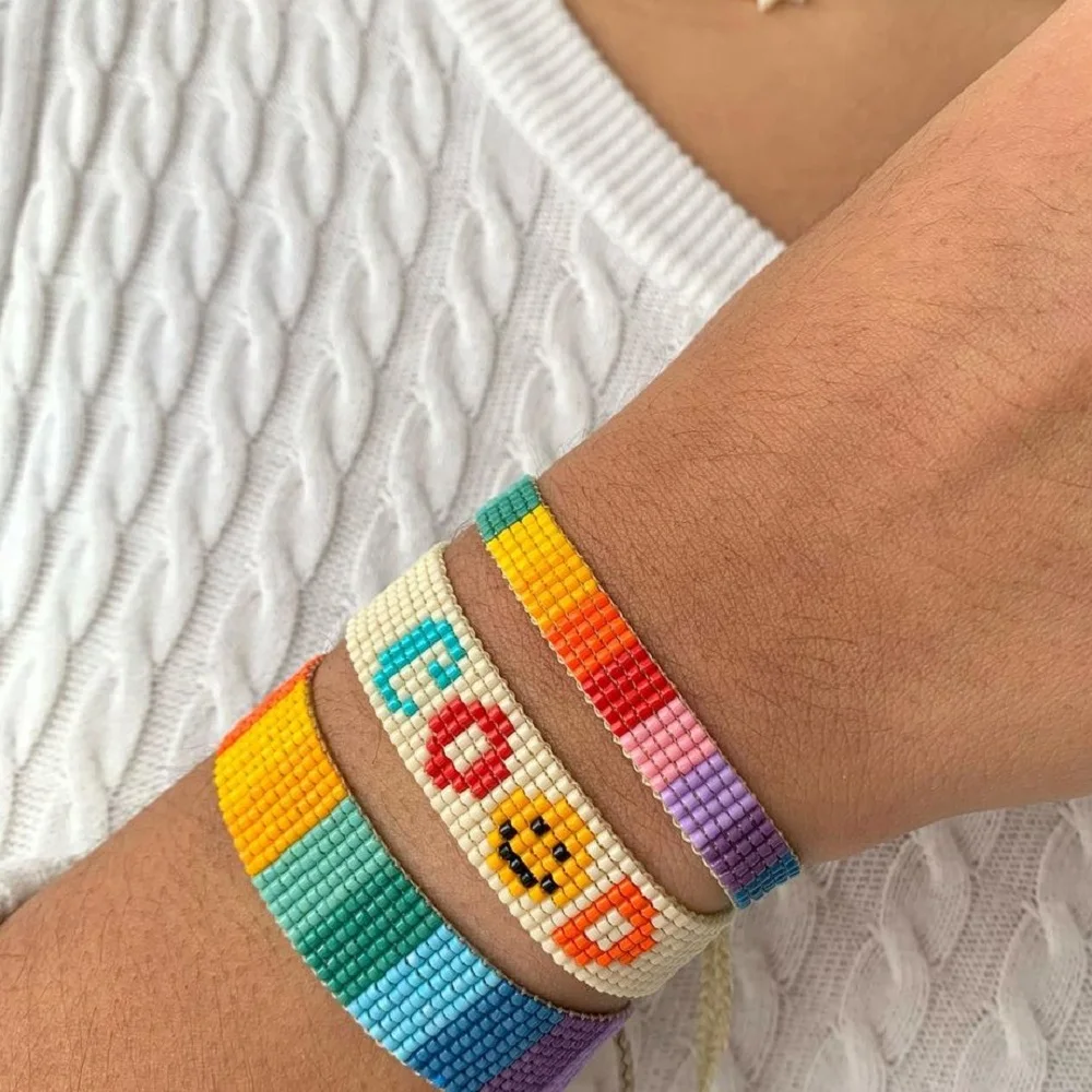 

YASTYT Boho Summer Miyuki Bracelet Set Gift Jewelry Rainbow Beaded Bracelets Women Jewellery Wide Pulseras Beach Accessories