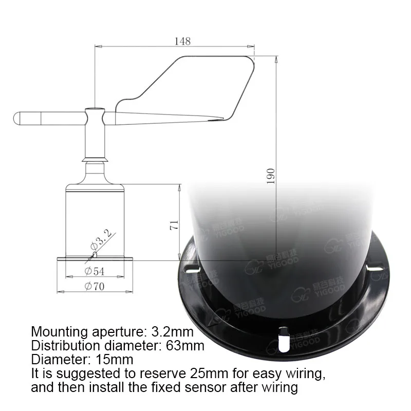 US $79.00 Ygc Fx Wind Direction Sensor Transmitter Wind Direction 0 5v1 5v0 25v Output