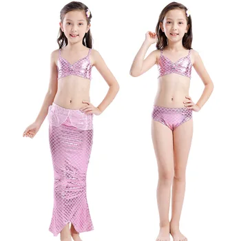 

Girls Summer Bikini Swimsuit Kids Mermaid Dress Children Swimming Hot Springs Birthday Carnival Party Costume Polyester Clothes
