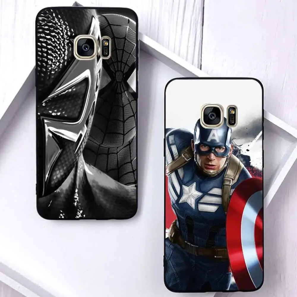 

Marvel soft case for samsung galaxy s10 plus s9 s8 s7 edge lite note 8 s6edge s9plus m20 coque iron man silicone tpu phone cover