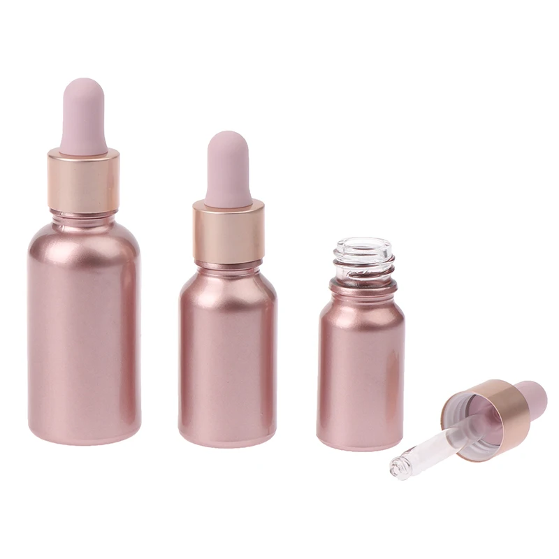1PC 10ml/15ml/30/ml butelka z kroplomierzem perfumy butelki z pipetą wielokrotnego napełniania pusty pojemnik