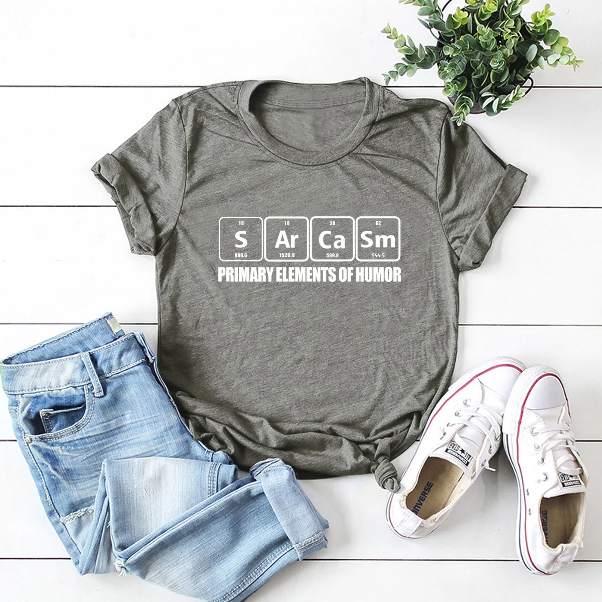 Sarcasm Letter Print T-shirt Largre Size Casual Summer Short Sleeve Cotton Graphic Tee Tshirt Harajuku Tops Women Tumblr T Shirt - Цвет: Серый