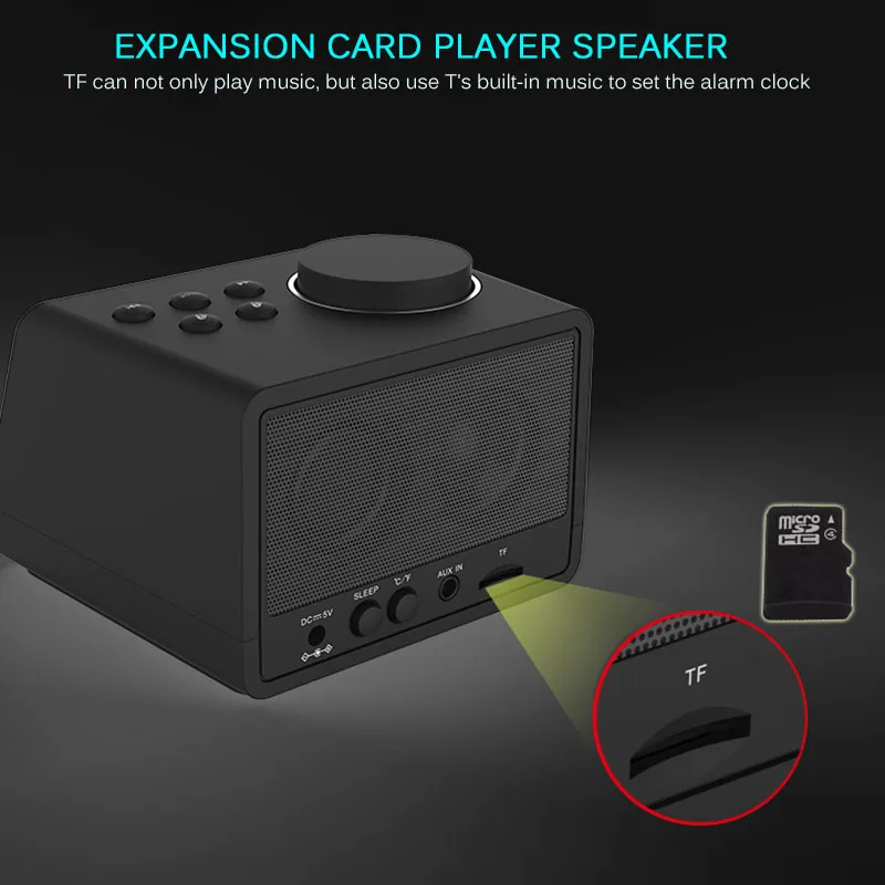 K11 Bluetooth 4,2 радио будильник светодиодный цифровой будильник Повтор Настольные часы динамик с 2 usb-портами украшение дома
