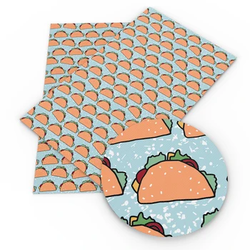 

David accessories 20*34cm Food Printed Faux Leather Fabric for Bows Synthetic Leather in Crafts DIY Handmade Materials,1Yc10859