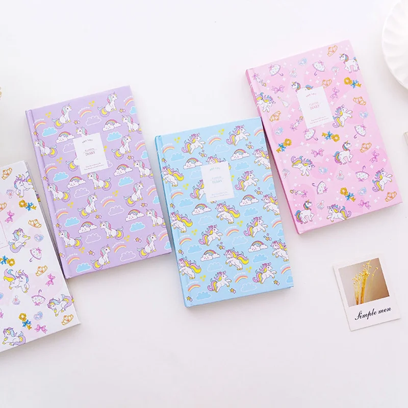 

Cute Kawaii Cartoon Animal Unicorn Weekly Plan Memo Painting Drawing NoteBook Rainbow Diary Notepad Office School Stationery