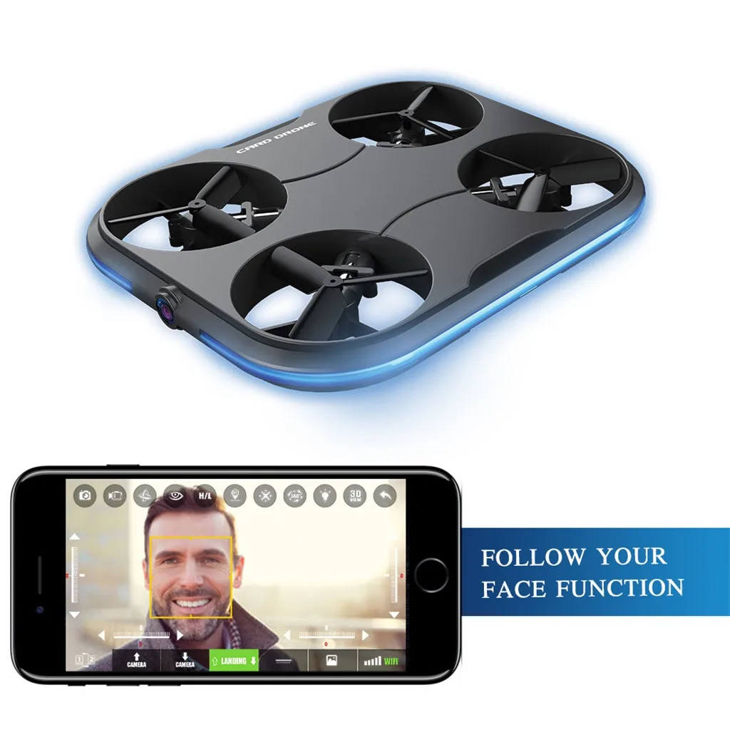 KAIDENG Card Drone K150 720P wifi FPV HD камера оптический поток RC Квадрокоптер самый тонкий в мире Дрон 97 мм детские игрушки