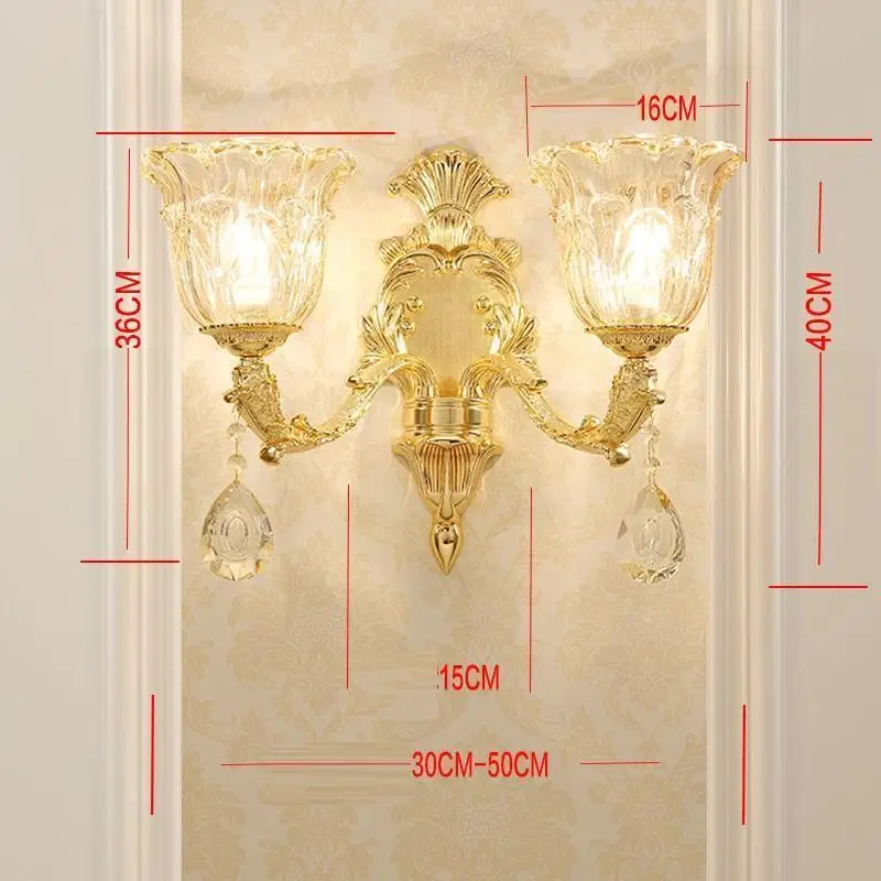 Luminaria аппликация росписи Interieur зеркало Lampara де интерьер Aplique Luz сравнению светильник кристалл для дома стены спальня свет