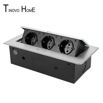 

Pop-up Socket / EU Socket / Zinc Alloy / 3- Bit Socket Jack / EU Hot Selling / Hidden Office Conference Desktop Socket / Silver
