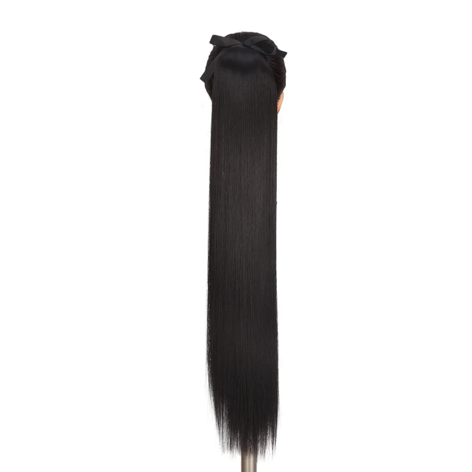 Allaosify aplique de cabelo sintético longo, 32