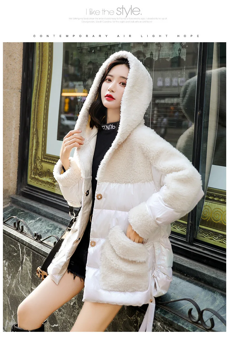 Comfortable Fashion Hooded Cotton-padded Clothes/Cotton Coat Loose-Fit Winter Elegant