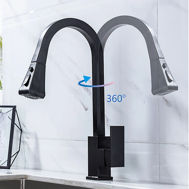 Cuisinés De Robinet ,avec Pulvérisateur Robinet De Cuisine En Acier Inoxydable à Arc Haut ,style