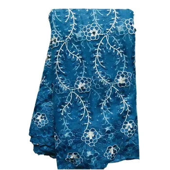 

African Lace Fabric 2020 Fashoin Lace With Beaded Nigerian Lace fabrics For Wedding French Tulle Lace Fabric