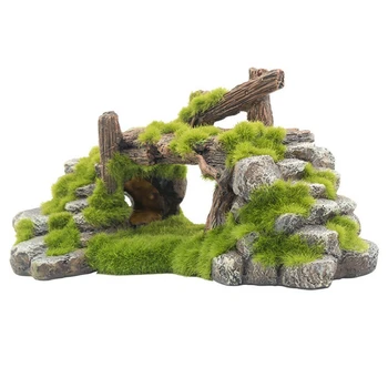 

Cave Decoration of Fish Resin Moss Bridge Fish Fish Tank Aquarium Ornament
