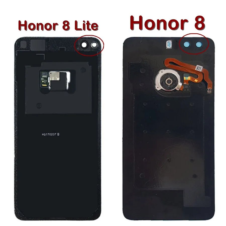 Заднее стекло для Huawei Honor 8 задняя крышка батарейного отсека с кнопкой отпечатка