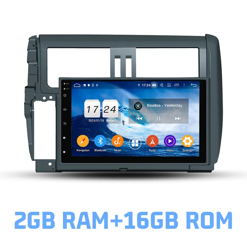 2GB RAM and 16GB ROM Ips DSP Android 9,0 4 Гб ОЗУ+ 64 Гб ПЗУ+ 8 ядерный автомобильный dvd-плеер Wifi Bluetooth 4,2 RDS радио gps карта для Toyota PRADO 2010-2013 - Цвет: 2GB RAM and 16GB ROM