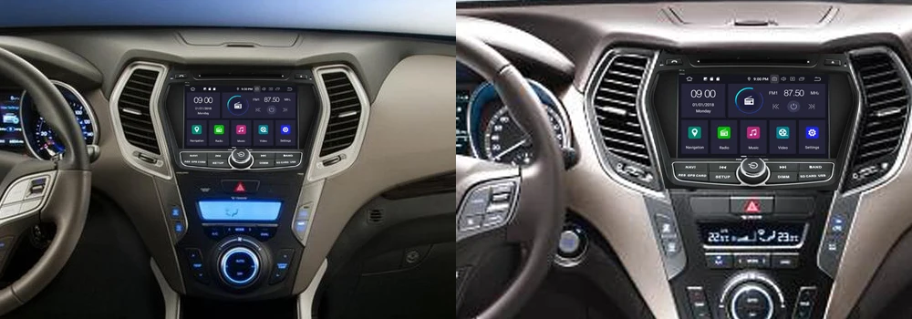 2 Din Автомобильный мультимедийный плеер Android 9 Авто Радио для Hyundai maxcruz 2013~ DVD gps 8 ядер 4 Гб+ 32 ГБ Bluetooth WiFi