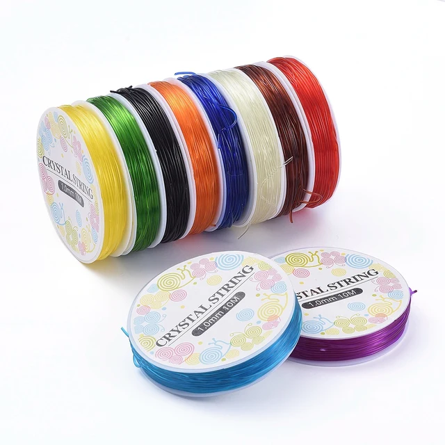 0.8mm Elastic Crystal Thread Line String Flat Elastic Beading Thread for Stretch  Bracelet Making Mixed Color 25rolls/bag - AliExpress