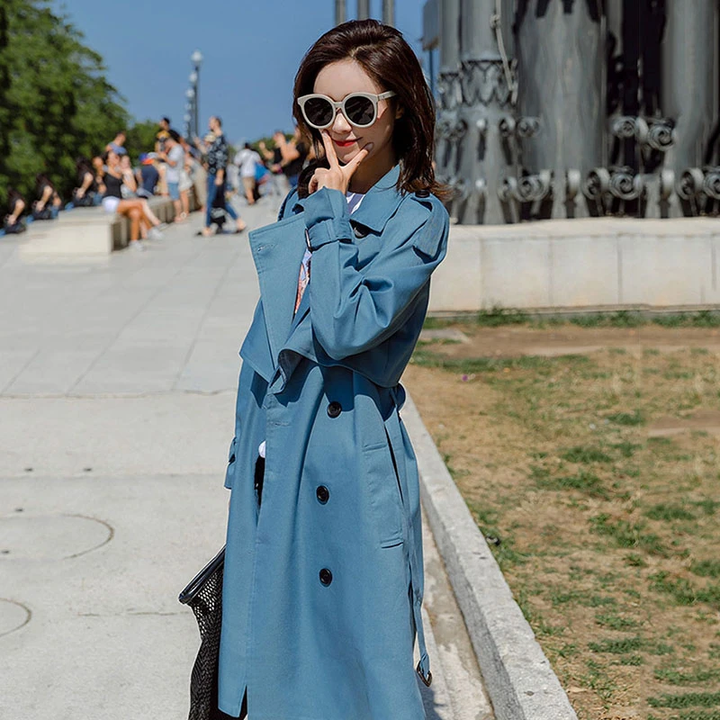 2020 Spring Autumn  Female  New Casual belt Trench