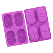 DIY Silicone Soap Molds Olive Tree Shape Form Handmade Soap Making Mould Form Cake Chocolate Decorating Tools