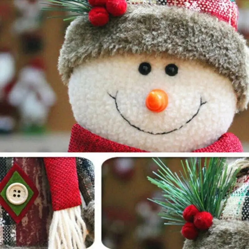 Новые Горячие 48 см Снеговик Лось Санта стоячие куклы Рождественское украшение для дома