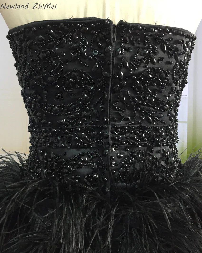 Stunning-Black-Handmade-Crystals-Cocktail-Dress-Sexy-Sweetheart-Ostrich-Feather-Knee-Length-Woman-Party-Gown-Dresses (1)
