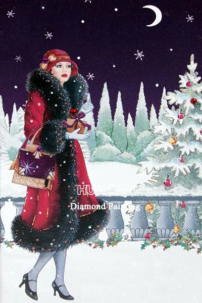 Huacan Diamond Painting Full Drill 5d Beauty Decor For Home Mosaic Girl Diamond Art Embroidery Lady Diamond Art - Цвет: AP9979