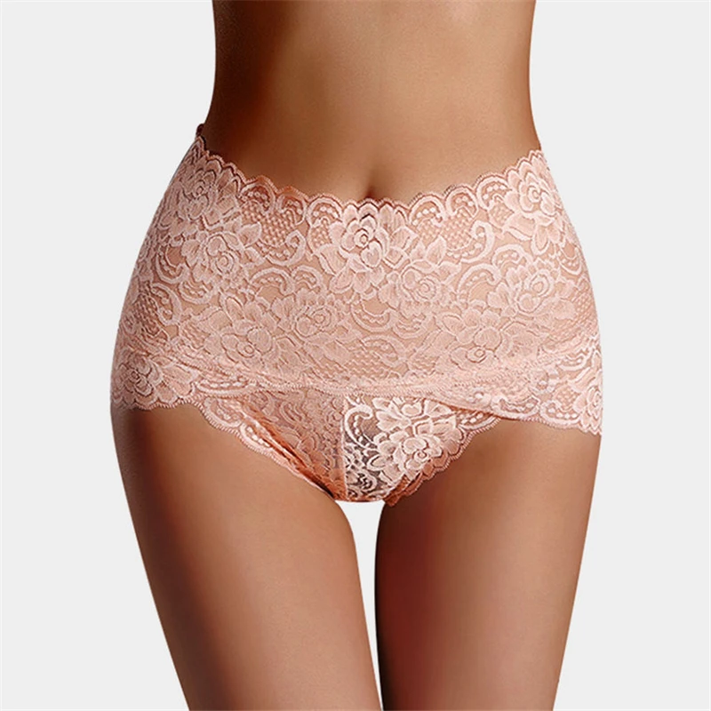 Women Sexy Floral Lace Panties Underwear Briefs High Waist Panties Super Thin Hollow Ladies Breathable Boxer Shorts