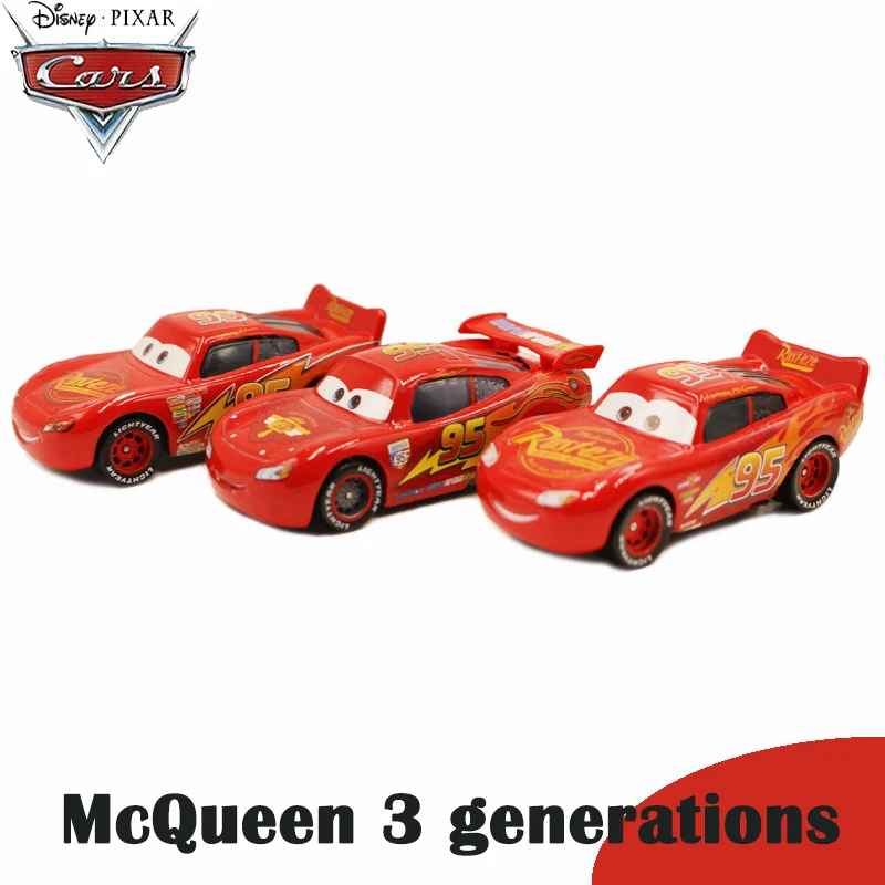 Подлинные Disney Pixar Cars классика 3 поколения Racing McQueen красный синий серый цвет дети
