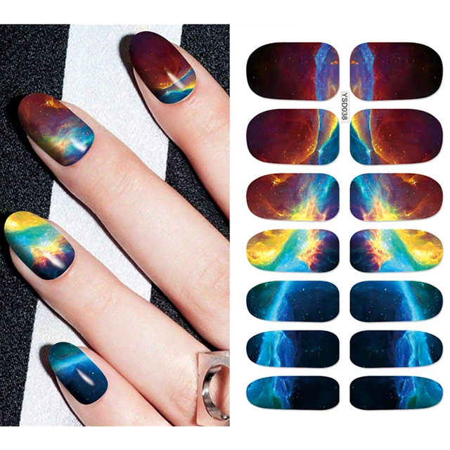 Nail Stickers For Nails Sliders 3D Color Water Transfer Nail Sticker Creativity Decoration Art Necklace Pattern Dreamcatcher YSD038