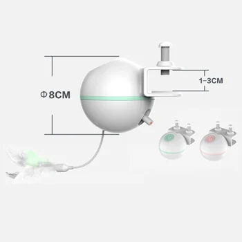 

LED Laser Funny Cat Stick USB Electric Feather Toys Interactive Training Pet Cat Sound Toy Pet Supplies